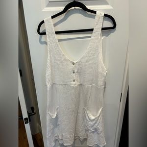 Show me Your Mumu Weekend Mini Dress ~ White Gauze, size XL